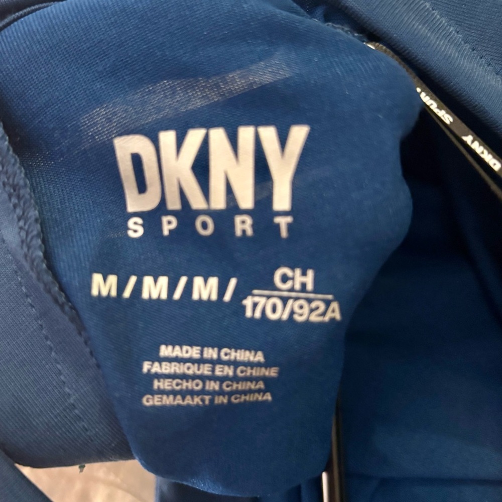DKNY Teal Long-Sleeve Relaxed Pullover Round Neckline Deep V Cutout in Back - Picture 8 of 17